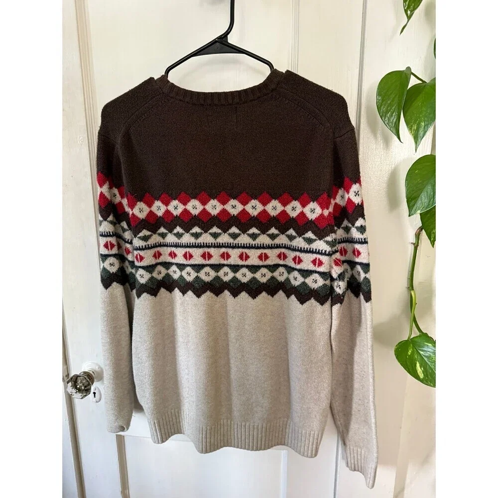 Old Navy men’s size small brown Christmas sweater